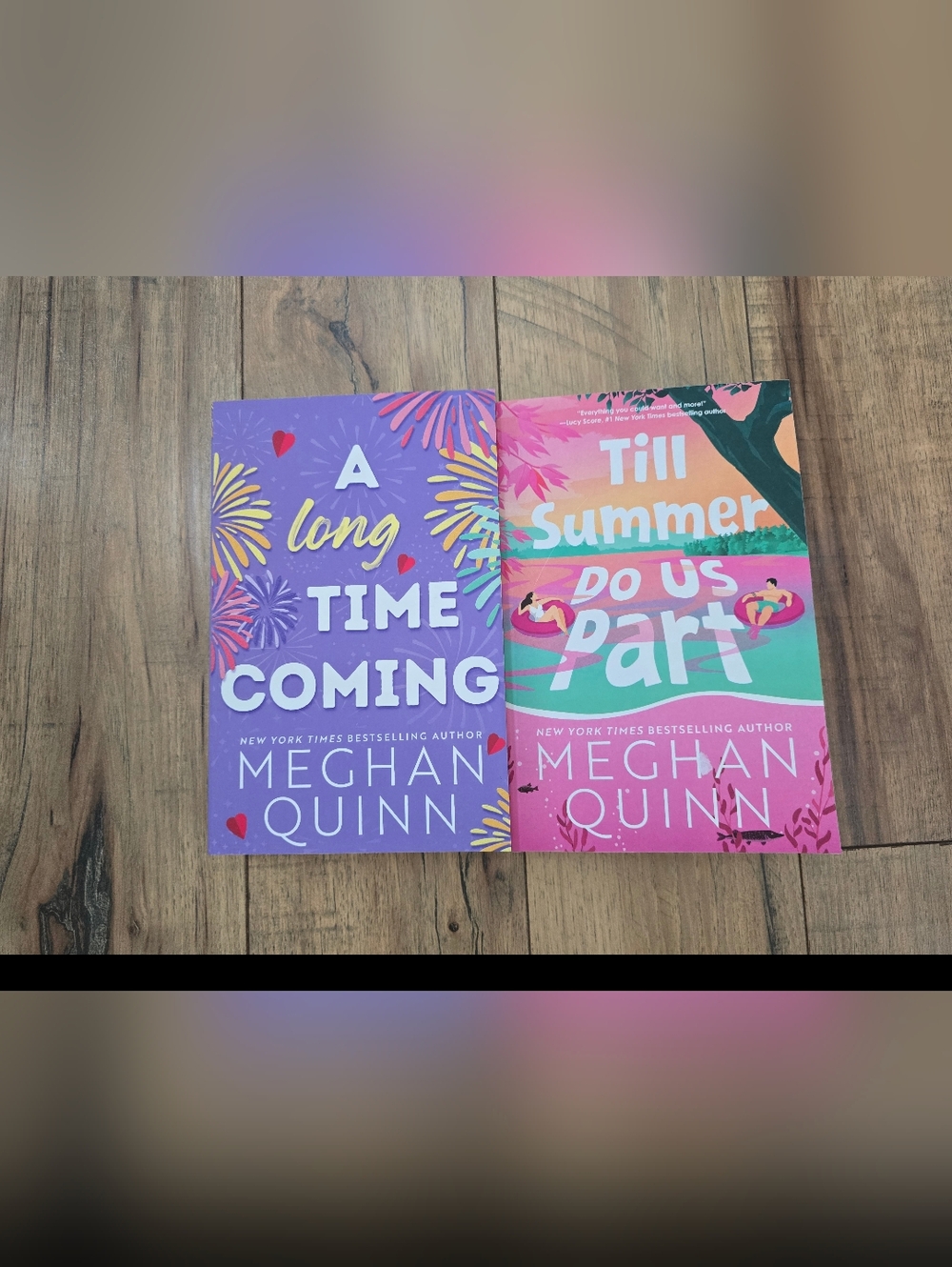 Meghan Quinn Paperback Summer Rom-Com Double Pack - Purple & Pink Covers